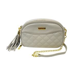 Joy & Iman Beige Quilted Leather Crossbody Bag – NWOT